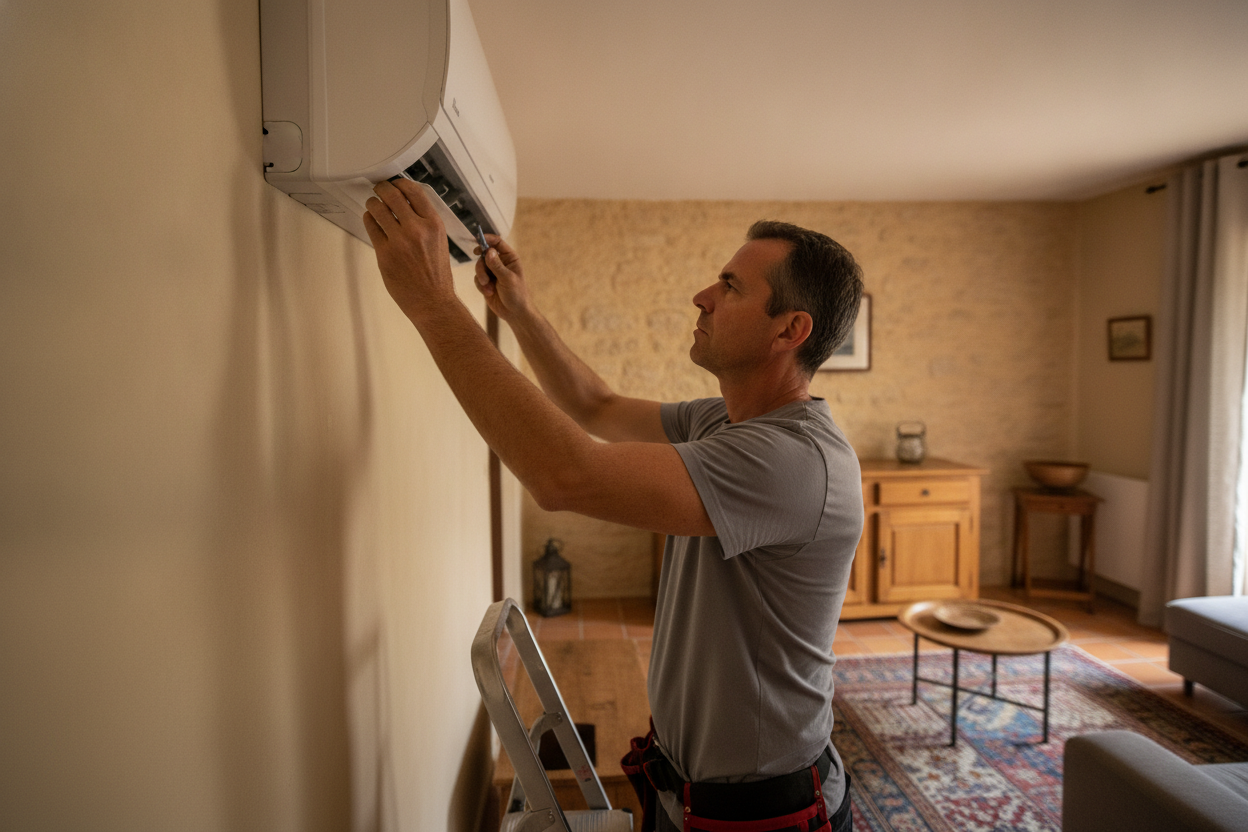 Installation de climatisation réversible à Nîmes : split mural ou gainable, on dimensionne selon votre logement