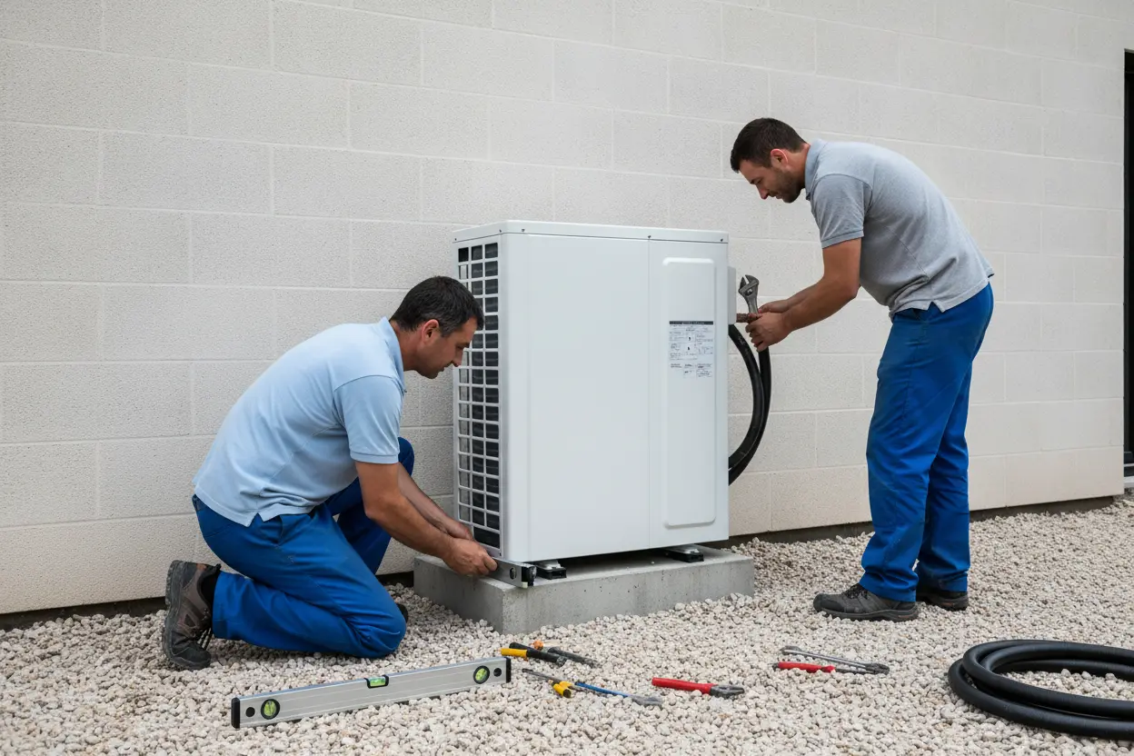 Installation d'une pompe à chaleur air-eau sur pavillon à Nîmes